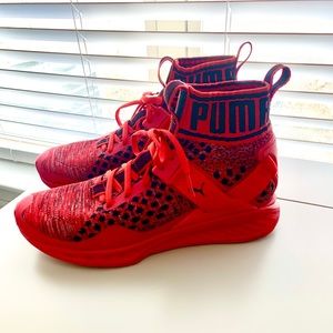 Red PUMA Ignite 3 Evoknit Sneakers